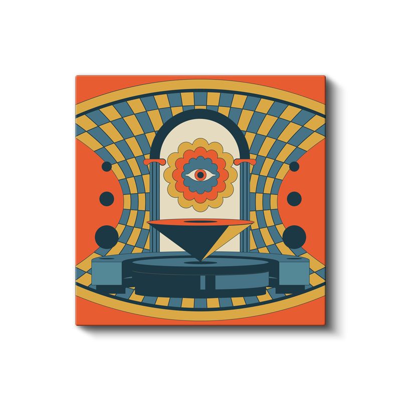 Hipnotik Bakış - Geometrik Evrenin Merkezi Kanvas Tablo