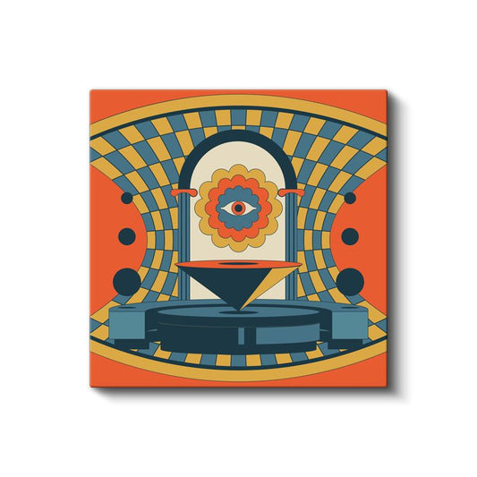 Hipnotik Bakış - Geometrik Evrenin Merkezi Kanvas Tablo