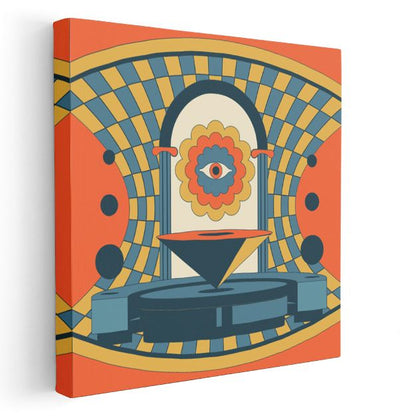 Hipnotik Bakış - Geometrik Evrenin Merkezi Kanvas Tablo