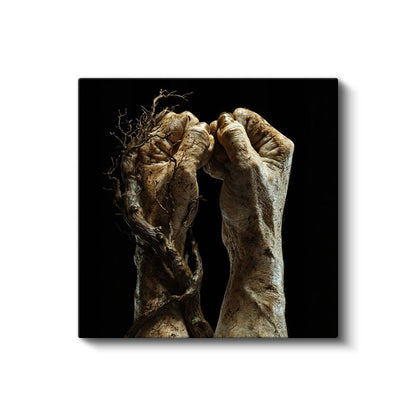 Yaşamın Kökleri - Birleşen Kadim Eller Kanvas Tablo