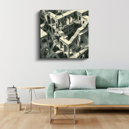 Sonsuz Labirent - İmkansız Mimari Yolculuk Kanvas Tablo
