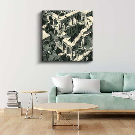 Sonsuz Labirent - İmkansız Mimari Yolculuk Kanvas Tablo