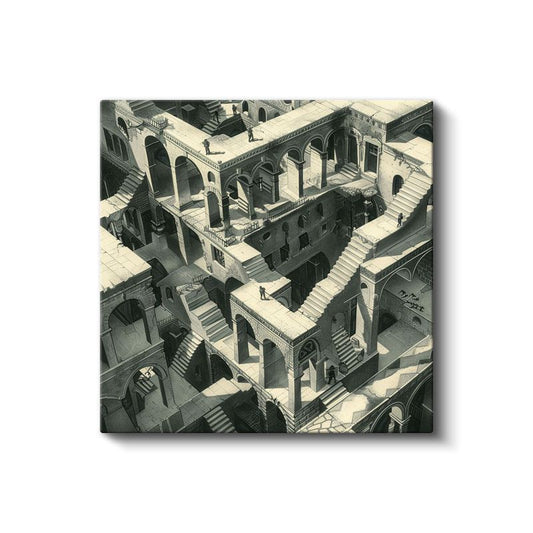 Sonsuz Labirent - İmkansız Mimari Yolculuk Kanvas Tablo