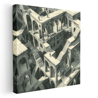 Sonsuz Labirent - İmkansız Mimari Yolculuk Kanvas Tablo