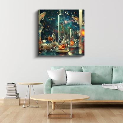Mikro Evren - Cam Tüpte Saklı Dünya Kanvas Tablo