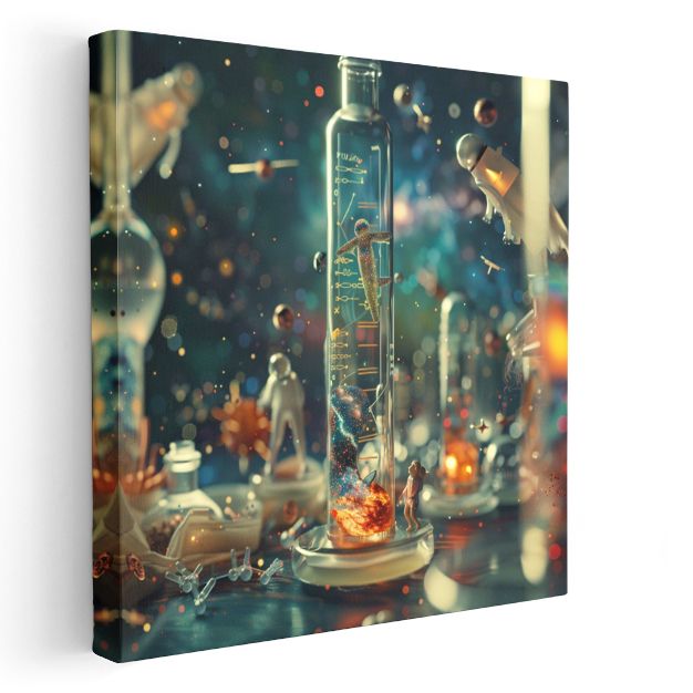 Mikro Evren - Cam Tüpte Saklı Dünya Kanvas Tablo