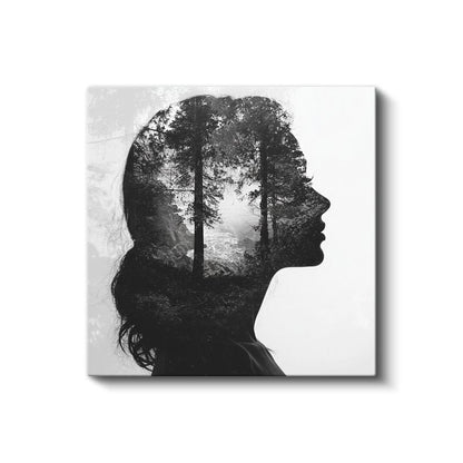 Zihin Ormanı - İçsel Doğanın Yansıması Kanvas Tablo