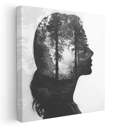 Zihin Ormanı - İçsel Doğanın Yansıması Kanvas Tablo