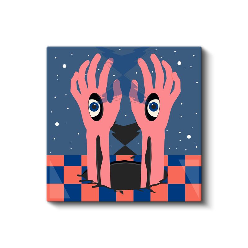 Göz Avuçlar - Görünmez Gerçekliğin Kapıları Kanvas Tablo