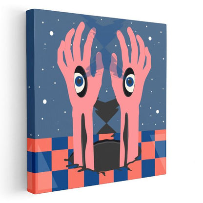 Göz Avuçlar - Görünmez Gerçekliğin Kapıları Kanvas Tablo