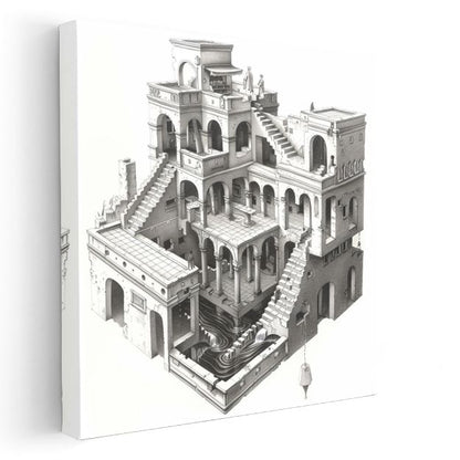 Sonsuz Merdiven - Mantığın Sınırlarını Aşan Mimari Kanvas Tablo