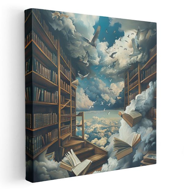 Bilginin Kanatları - Özgürleşen Düşünceler Kanvas Tablo