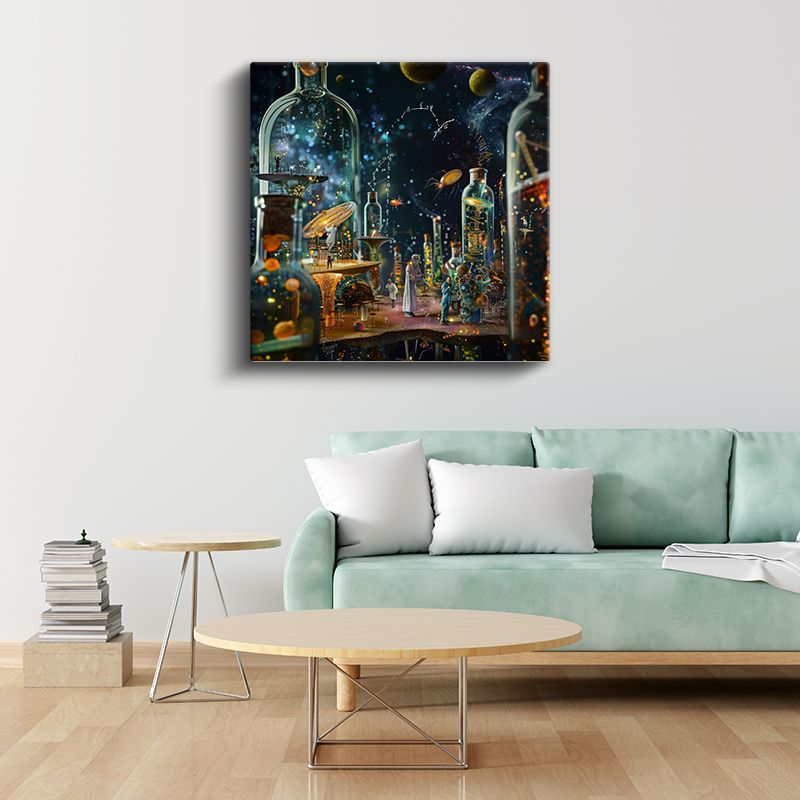 Mikro Evren - Şişelerde Saklı Dünyalar Kanvas Tablo