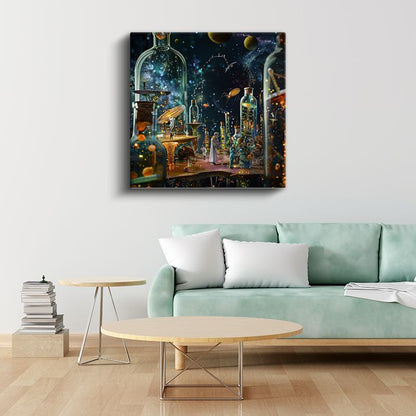 Mikro Evren - Şişelerde Saklı Dünyalar Kanvas Tablo