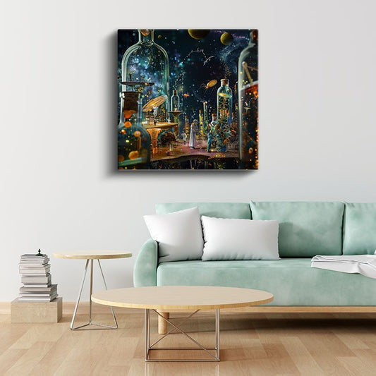 Mikro Evren - Şişelerde Saklı Dünyalar Kanvas Tablo