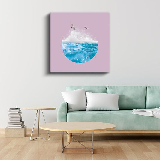 Okyanus Dairesi - Özgürlüğün Mavi Ritmi Kanvas Tablo
