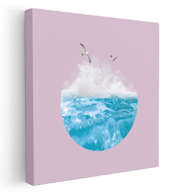 Okyanus Dairesi - Özgürlüğün Mavi Ritmi Kanvas Tablo