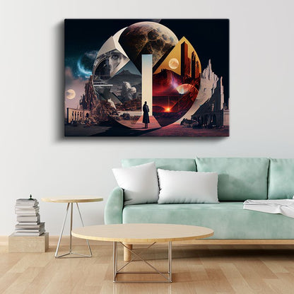 Boyutlar Arası Geçit - Kozmik Yolculuk Kanvas Tablo