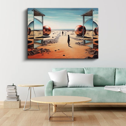 Çöl Kapıları - Aynalı Yansımalar Kanvas Tablo