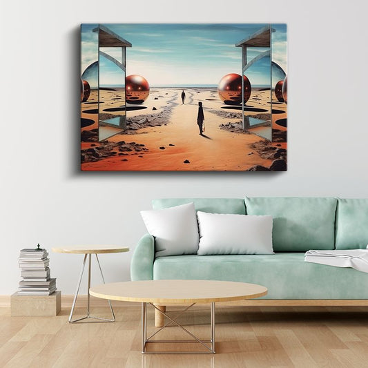 Çöl Kapıları - Aynalı Yansımalar Kanvas Tablo