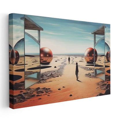 Çöl Kapıları - Aynalı Yansımalar Kanvas Tablo