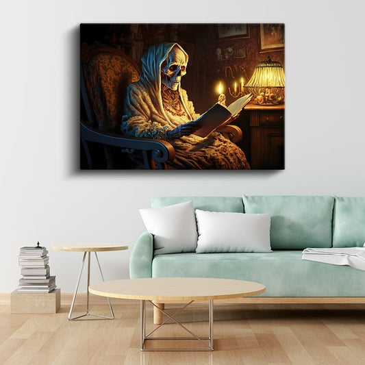 Ölümsüz Okuyucu - Zamanın Ötesindeki Bilgelik Kanvas Tablo