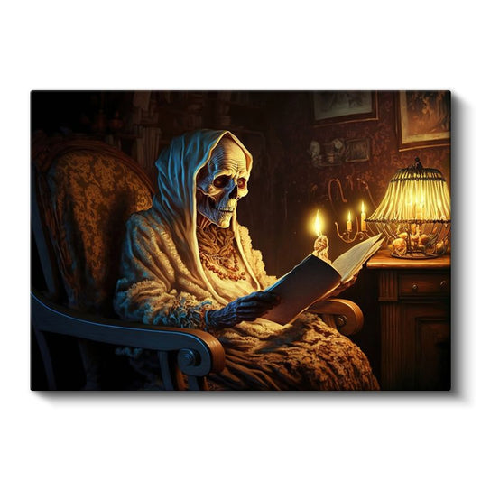 Ölümsüz Okuyucu - Zamanın Ötesindeki Bilgelik Kanvas Tablo