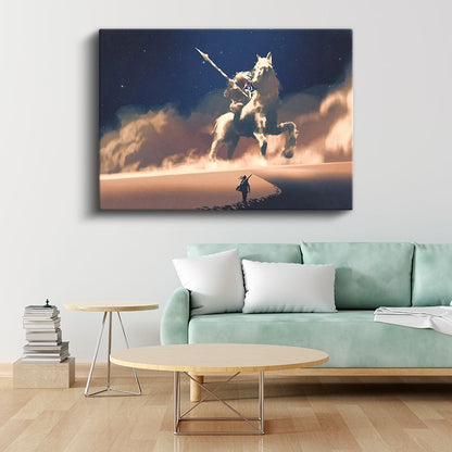 Bulut Süvari - Çöl Yolcusunun Düşü Kanvas Tablo