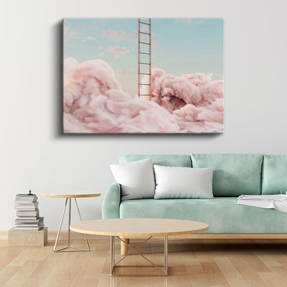 Gökyüzü Merdiveni - Bulutlara Uzanan Yolculuk Kanvas Tablo