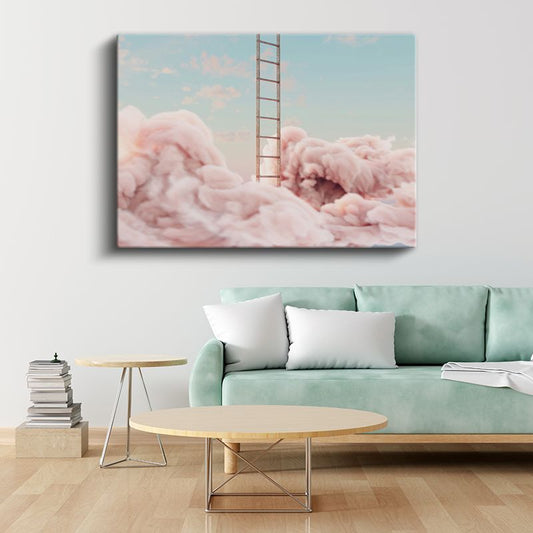 Gökyüzü Merdiveni - Bulutlara Uzanan Yolculuk Kanvas Tablo