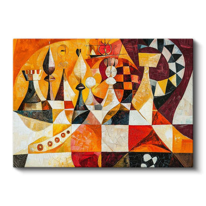 Satranç Soyutlaması - Geometrik Düşler Diyarı Kanvas Tablo
