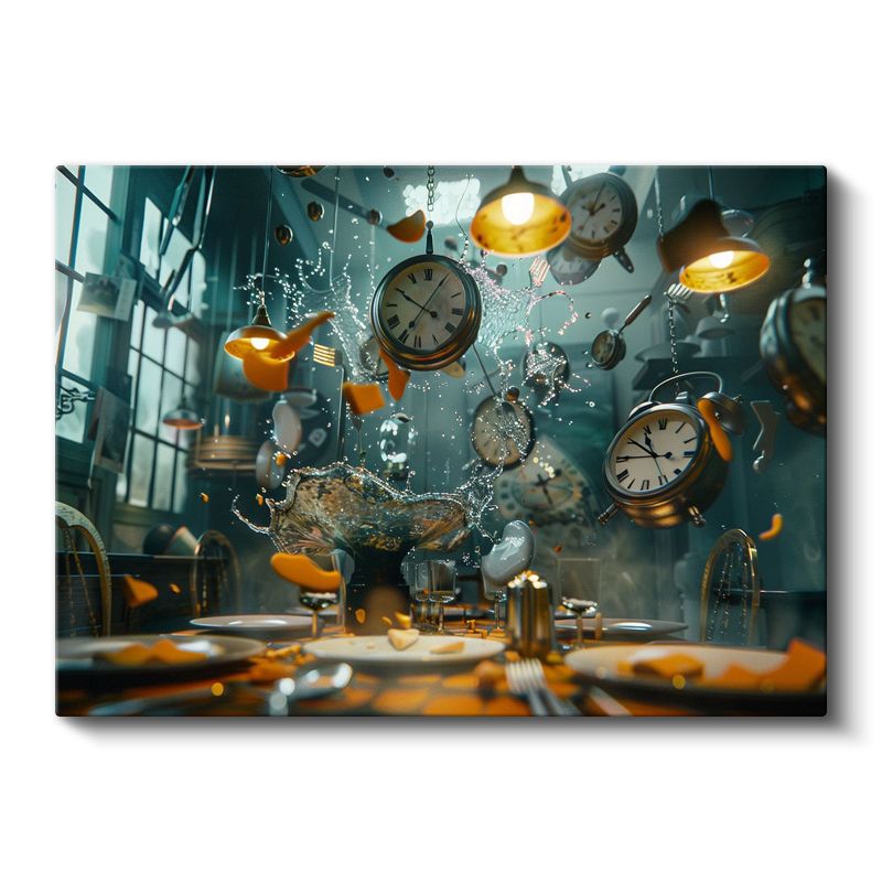 Zamanın Dansı - Akışkan Gerçeklik Anları Kanvas Tablo