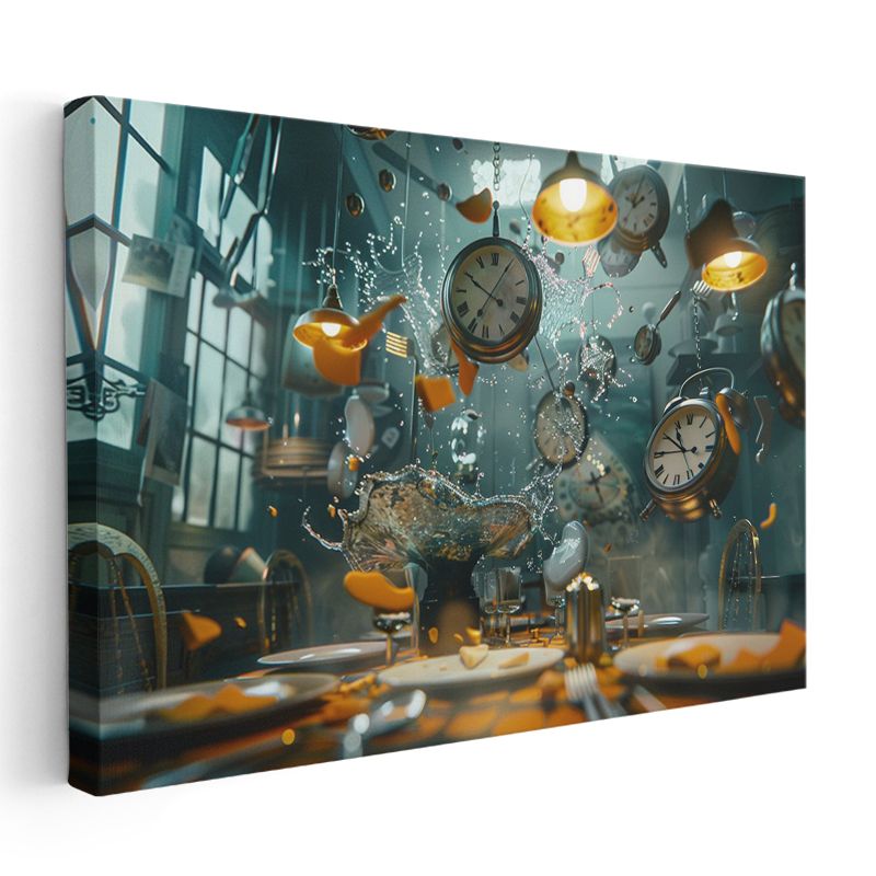 Zamanın Dansı - Akışkan Gerçeklik Anları Kanvas Tablo