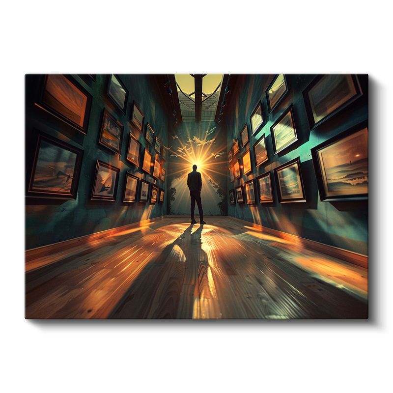 Aydınlanma Koridoru - Sanat ve Işık Yolculuğu Kanvas Tablo