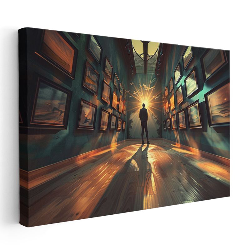 Aydınlanma Koridoru - Sanat ve Işık Yolculuğu Kanvas Tablo