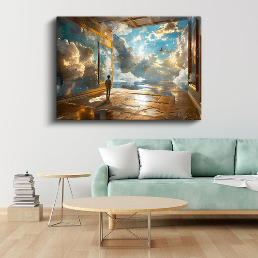 Gökyüzü Odası - Sonsuzluğa Açılan İçsel Mekan Kanvas Tablo