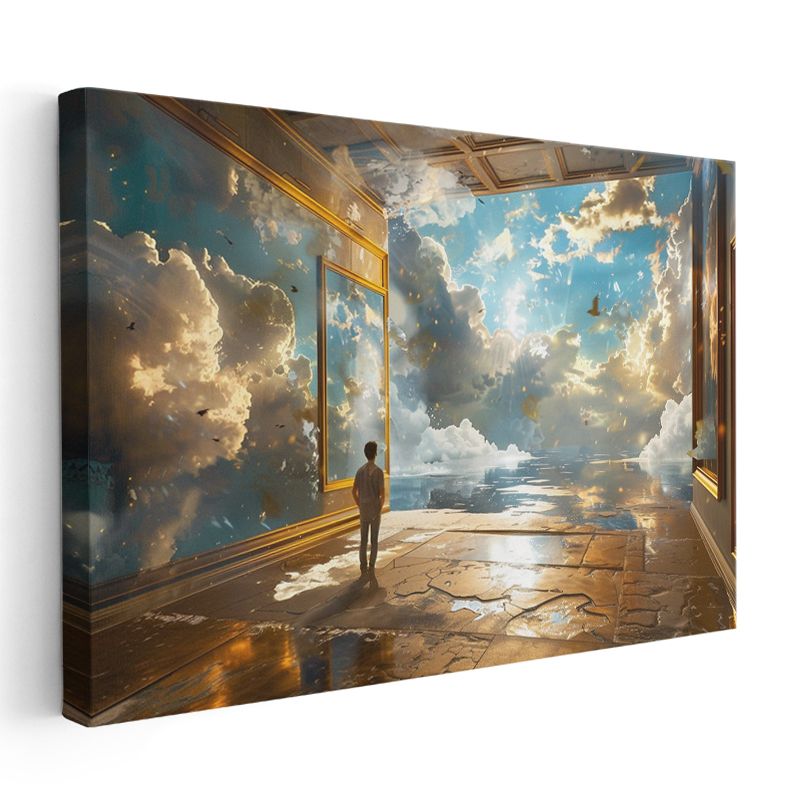 Gökyüzü Odası - Sonsuzluğa Açılan İçsel Mekan Kanvas Tablo