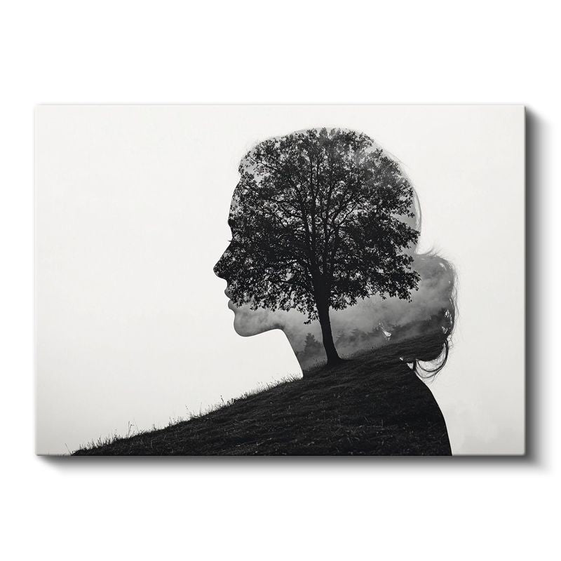 Zihin Ağacı - İnsan Bilincinde Kök Salan Doğa Kanvas Tablo