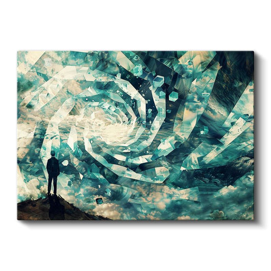 Kozmik Spiral - Sonsuzluğun Eşiğindeki Yolcu Kanvas Tablo