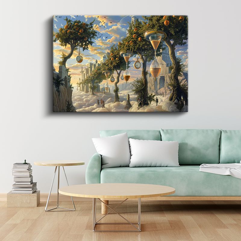 Zaman Ormanı - Bulutların Üzerinde Asılı Kalan Anlar Kanvas Tablo