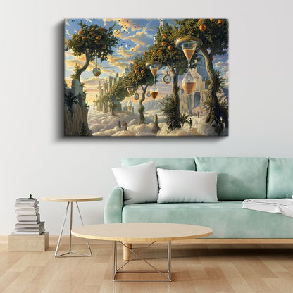 Zaman Ormanı - Bulutların Üzerinde Asılı Kalan Anlar Kanvas Tablo