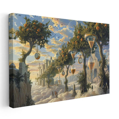 Zaman Ormanı - Bulutların Üzerinde Asılı Kalan Anlar Kanvas Tablo