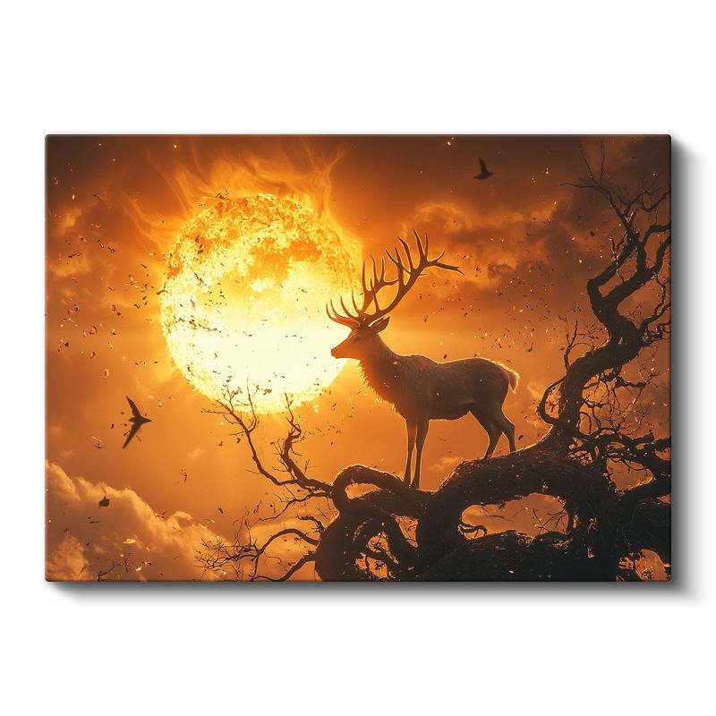 Alev Geyiği - Kozmik Işığın Muhafızı Kanvas Tablo