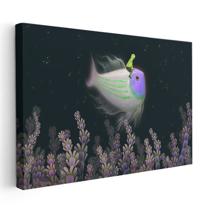 Derin Yolculuk - Okyanus Bekçisiyle Gelen Aydınlanma Kanvas Tablo