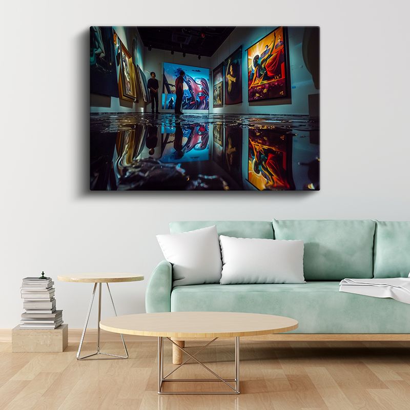 Sanatın Yansımaları - Suda Eriyen Galeri Dünyası Kanvas Tablo