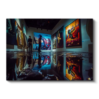 Sanatın Yansımaları - Suda Eriyen Galeri Dünyası Kanvas Tablo