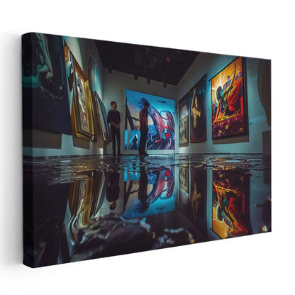 Sanatın Yansımaları - Suda Eriyen Galeri Dünyası Kanvas Tablo