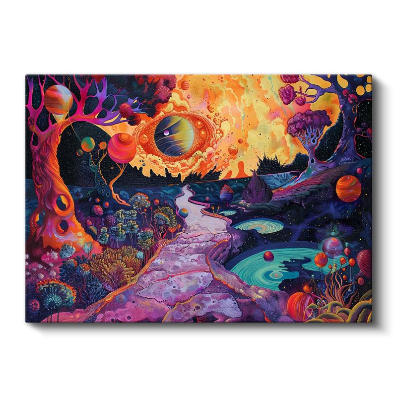 Psikedelik Evren - Renklerin Kozmik Dansı Kanvas Tablo