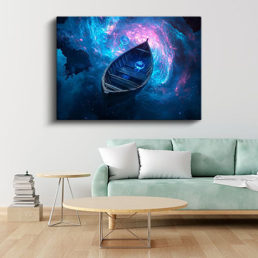 Yıldız Gemisi - Evrenin Derinliklerinde Yolculuk Kanvas Tablo