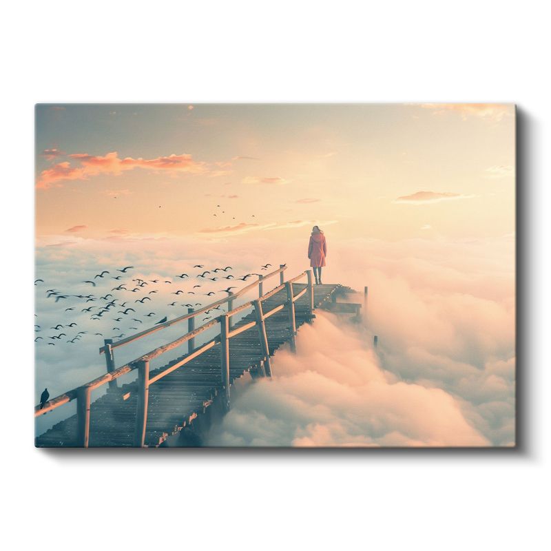Bulutların Üstünde - Gökyüzü İskelesinde Yolculuk Kanvas Tablo